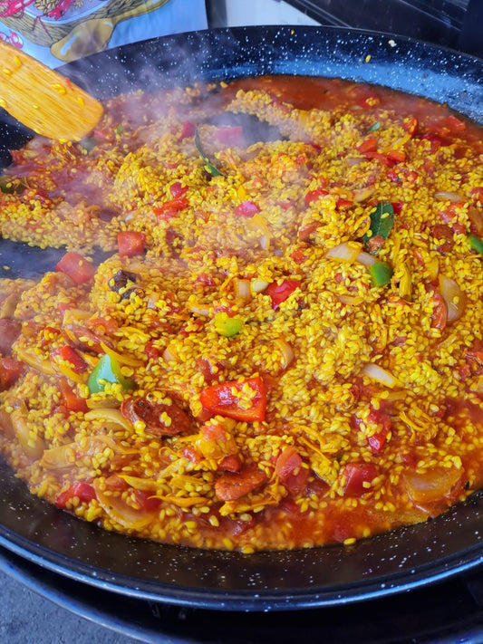 Paella cooking image